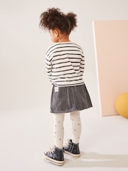 Black/White 100% Cotton Skirt, T-Shirt and Tights Set (3mths-7yrs) - Image 3 of 11