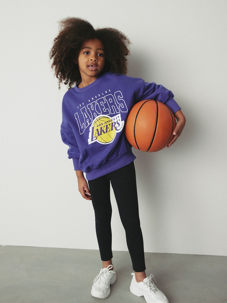 Purple Los Angeles Lakers NBA License Sweatshirt (3-16yrs) - Image 2 of 8