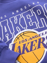 Purple Los Angeles Lakers NBA License Sweatshirt (3-16yrs) - Image 8 of 8