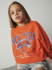 Orange New York Knicks NBA License Sweatshirt (3-16yrs) - Image 5 of 8
