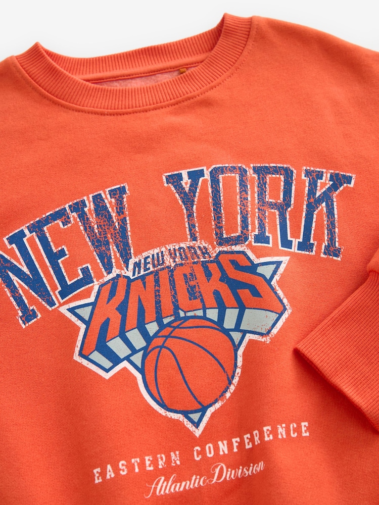 Orange New York Knicks NBA License Sweatshirt (3-16yrs) - Image 8 of 8