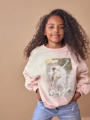 Rosa mit lizenzierter Edgar Degas Ballett-Grafik - Sweatshirt (3-16 Jahre) - Bild 1 von 6
