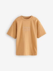 Blue/Green/Yellow Relaxed Fit Washed Short Sleeve 100% Cotton T-Shirts 3 Pack (3-16yrs) - Image 3 of 6