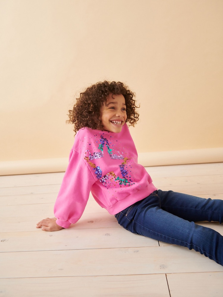 Pink Sequin Star Sweatshirt (3-16yrs) - Image 2 of 7