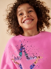 Pink Sequin Star Sweatshirt (3-16yrs) - Image 4 of 7