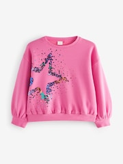 Pink Sequin Star Sweatshirt (3-16yrs) - Image 5 of 7