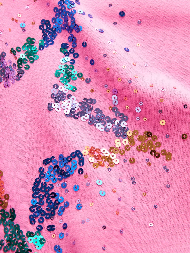 Pink Sequin Star Sweatshirt (3-16yrs) - Image 7 of 7 Pink Sequin Star Sweatshirt (3-16yrs) - Image 7 of 7