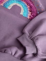 Berry Red Rainbow Sequin Sweatshirt (3-16yrs) - Image 8 of 8