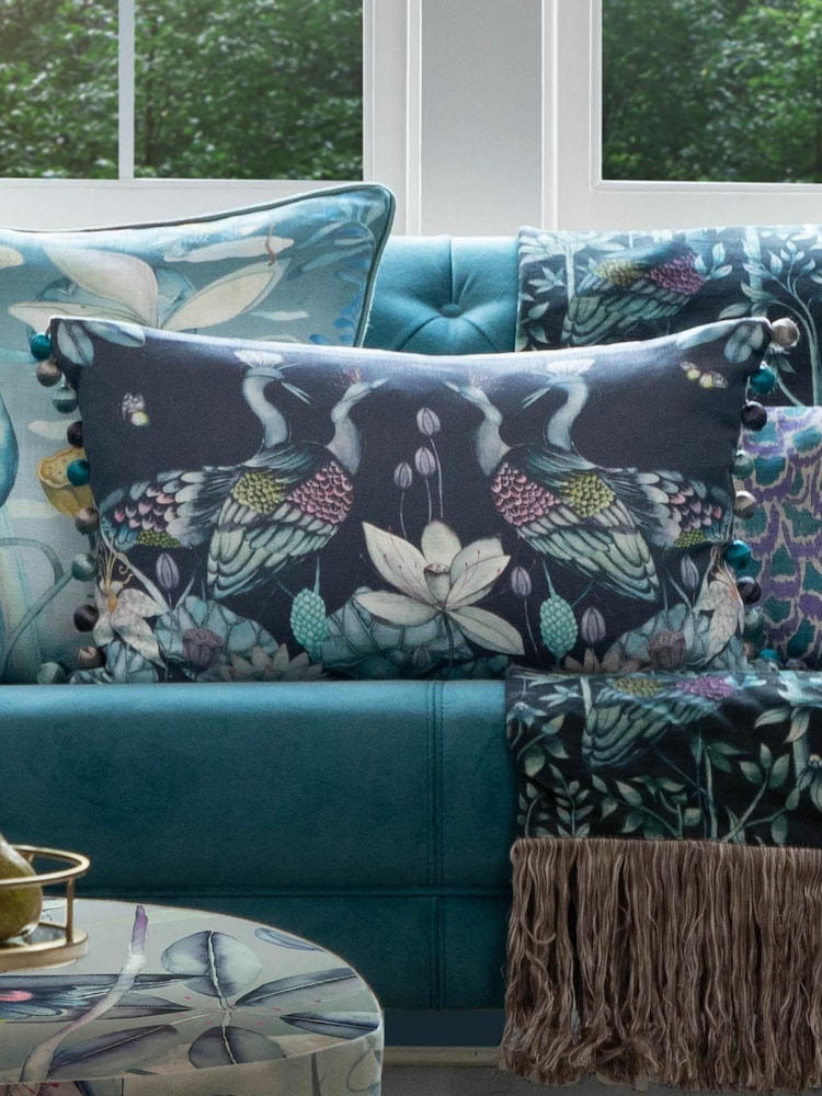 Voyage Midnight Anahita Animal Pom-Pom Cushion - Image 1 of 4