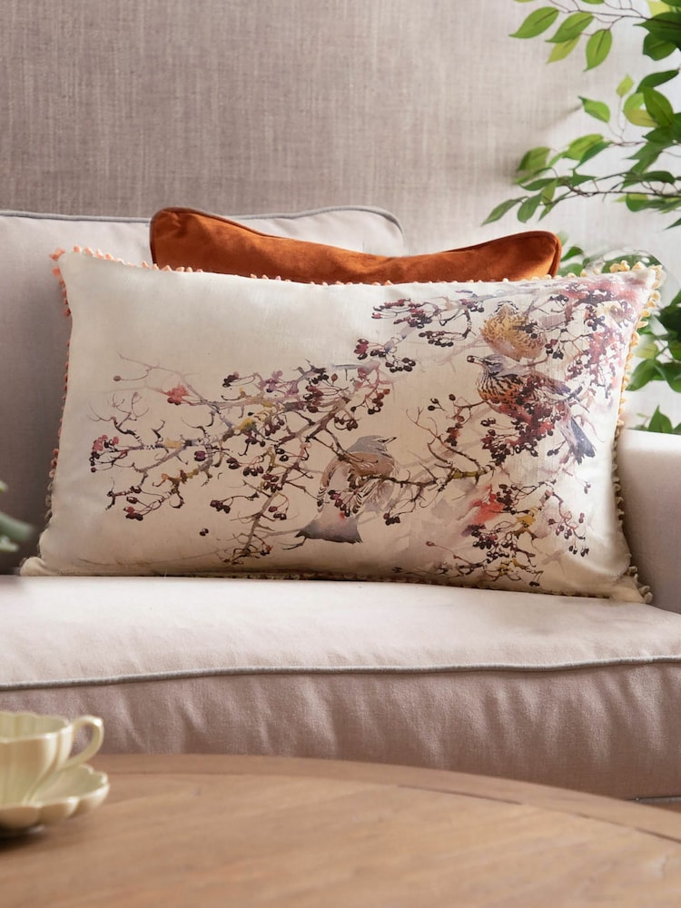 Voyage Blossom Huckleberry Floral Loop Edge Cushion - Image 1 of 4