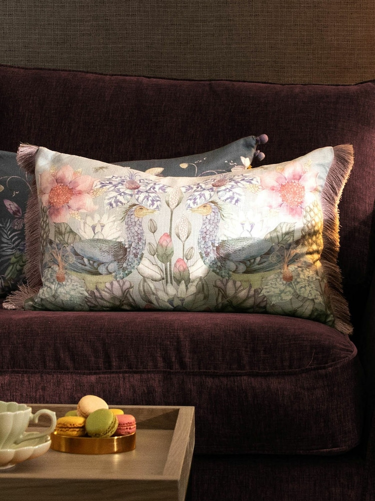 Voyage Bronze Acanthis Animal Floral Fringed Cushion - Image 1 of 4