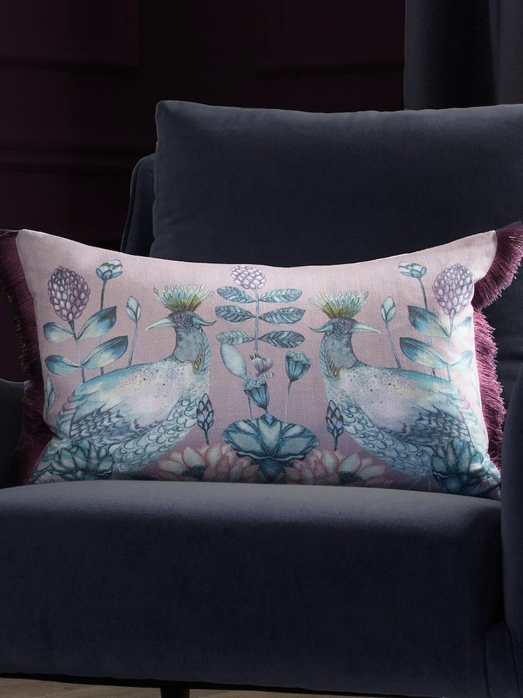 Voyage Mauve Ahura Animal Pom-Pom Cushion - Image 1 of 4