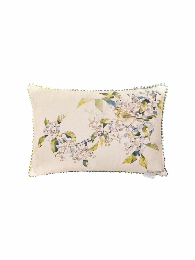 Voyage Apple Willow Warbler Animal Loop Edge Cushion - Image 2 of 4 Voyage Apple Willow Warbler Animal Loop Edge Cushion - Image 2 of 4