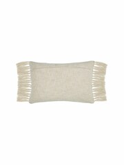Voyage Cobalt Elkford Geometric Fringed Cushion - Image 3 of 4