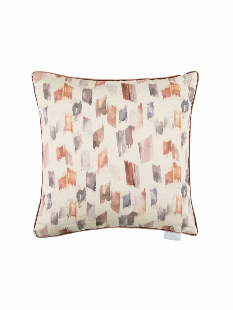 Voyage Rosewater Arwen Abstract Piped Cushion - Image 1 of 3