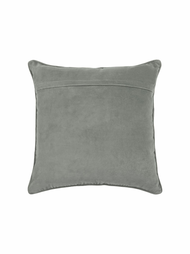 Voyage Steel Herb Floral Piped Cushion - Image 3 of 3