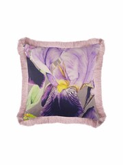 Voyage Damson Elva Floral Piped Cushion - Image 2 of 4