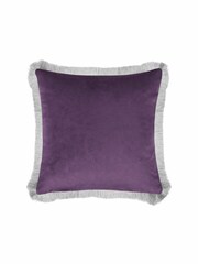Voyage Damson Elva Floral Piped Cushion - Image 3 of 4