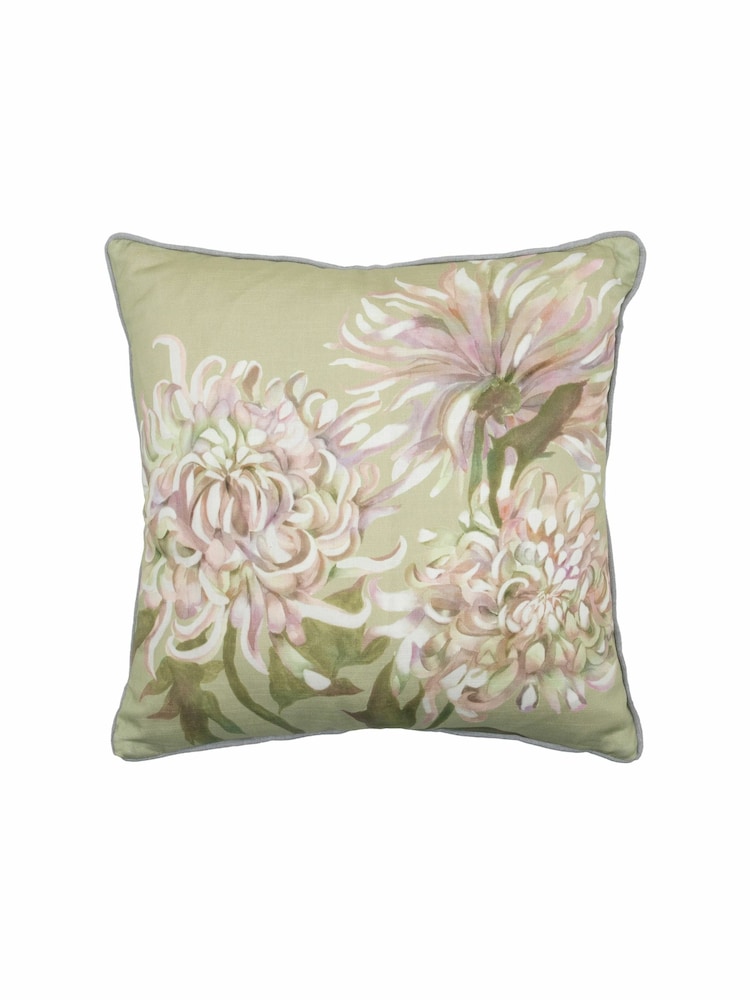 Voyage Moss Belladonna Floral Piped Cushion - Image 2 of 3