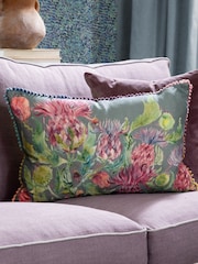 Voyage Forest Fairytale Bristles Floral Loop Edge Cushion - Image 1 of 4