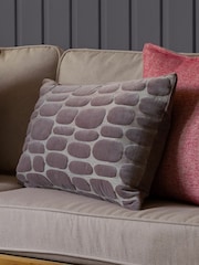 Voyage Lavender 40 x 60cm Boulder Velvet Cushion - Image 1 of 4