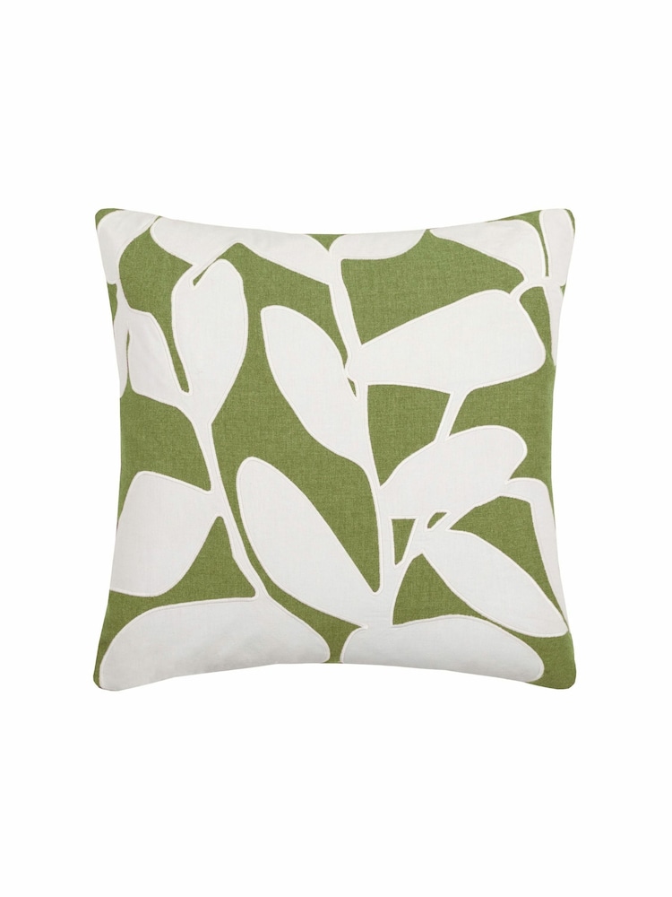 Voyage Grass Birch Floral 100% Cotton Cushion - Image 2 of 4