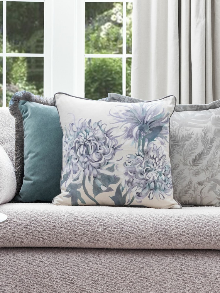 Voyage Willow Belladonna Floral Piped Cushion - Image 1 of 3
