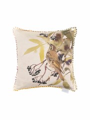 Voyage Olive Lynwood Floral Loop Edge Cushion - Image 2 of 4
