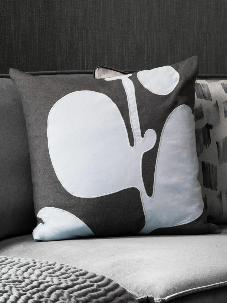 Voyage Storm Betel Floral 100% Cotton Cushion - Image 1 of 4
