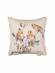 Voyage Ochre Belmont Floral Animal Loop Edge Cushion - Image 2 of 4