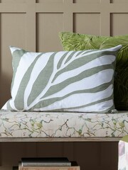 Voyage Limestone Bamboo Floral Cushion - Image 1 of 4