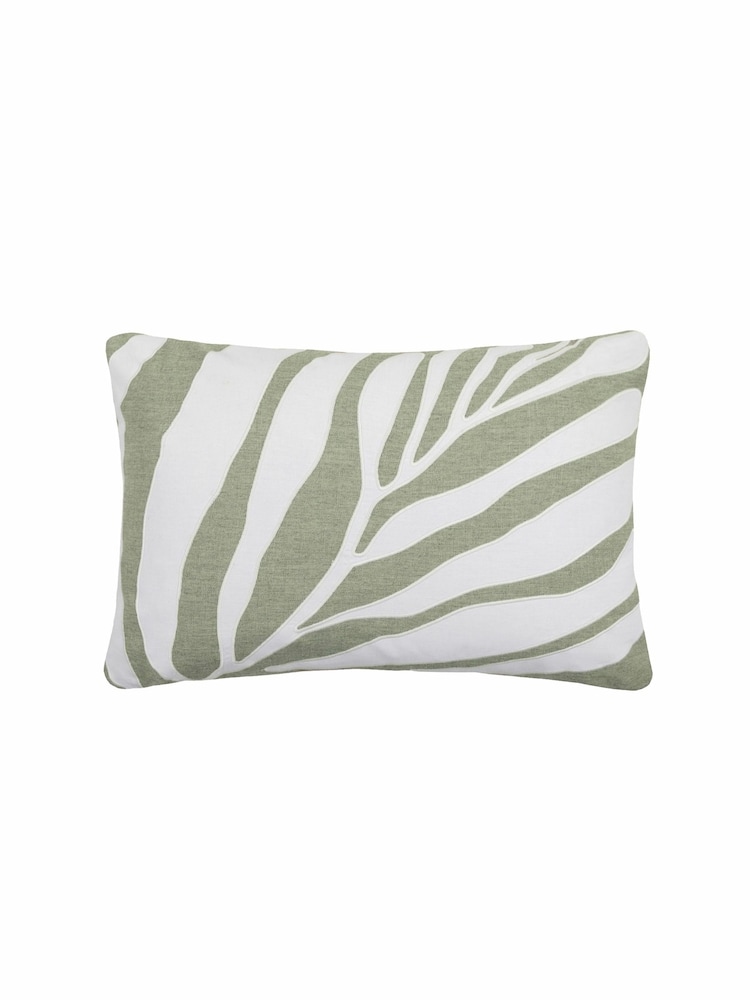 Voyage Limestone Bamboo Floral Cushion - Image 2 of 4