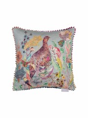 Voyage Blue Lady Grouse Animal Loop Edge Cushion - Image 2 of 4