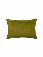 Voyage Olive Green 40 x 60cm Boulder Velvet Cushion - Image 3 of 4