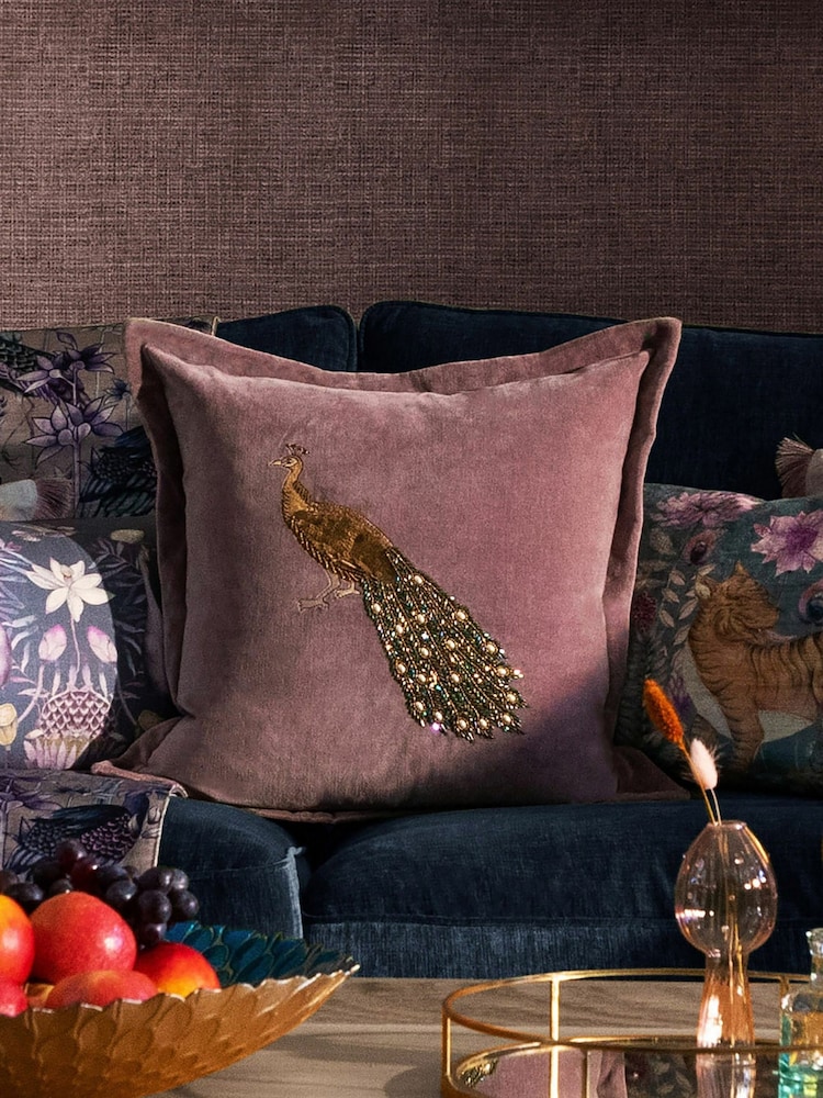 Voyage Lavender Mayura Animal Oxford Cushion - Image 1 of 4