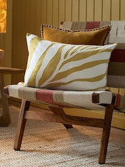 Voyage Mustard Floral 100% Cotton Cushion - Image 1 of 4