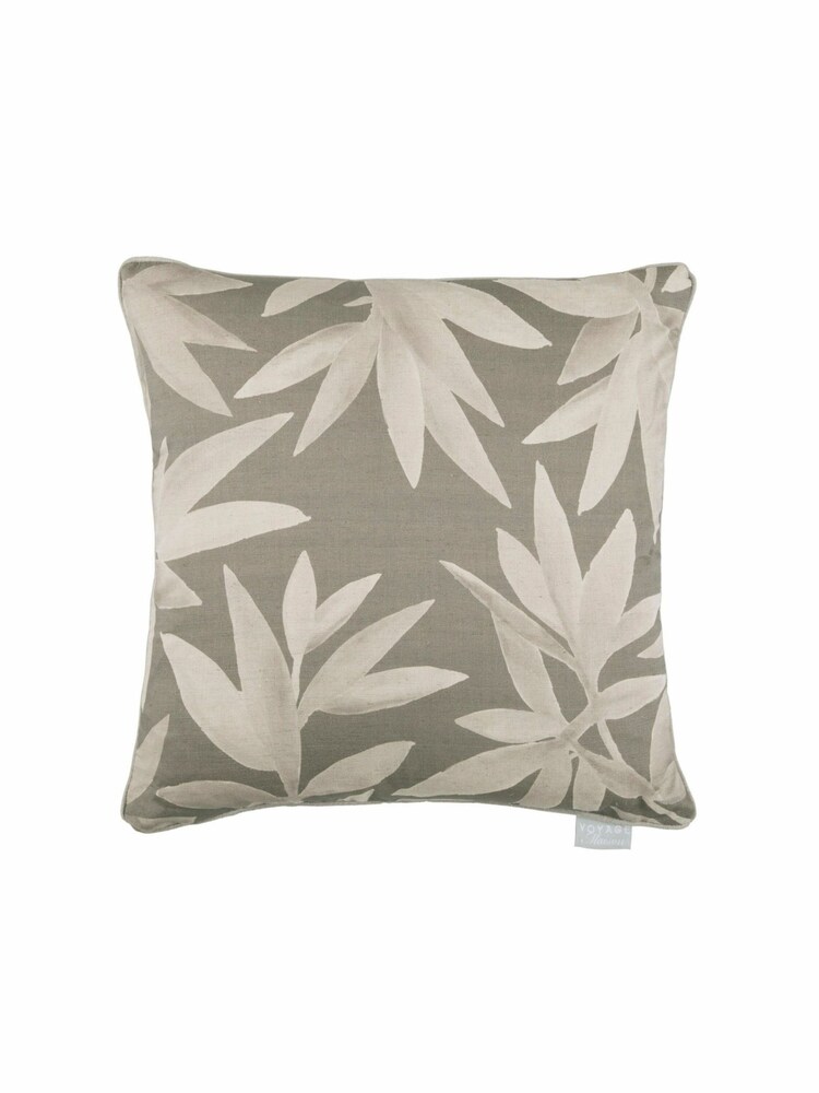 Voyage Frost Silverwood Floral Piped Cushion - Image 2 of 4 Voyage Frost Silverwood Floral Piped Cushion - Image 2 of 4