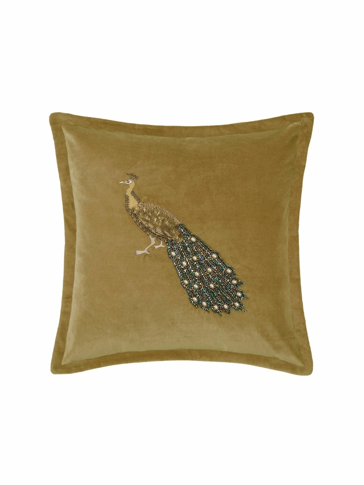 Voyage Mustard Mayura Animal Oxford Cushion - Image 2 of 4