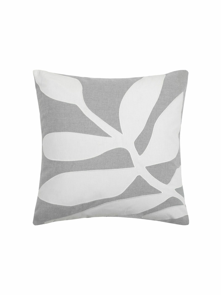 Voyage Steel Bodhi Floral 100% Cotton Cushion - Image 2 of 4