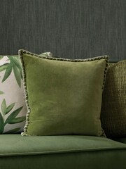 Voyage Grass Stitch Plain Blanket Stitched Cushion - Image 1 of 4