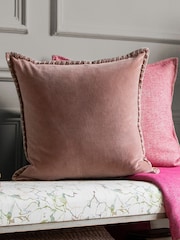 Voyage Coral Stitch Plain Blanket Stitched Cushion - Image 1 of 4