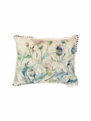 Voyage Bristle Damson Floral Loop Edge Cushion - Image 1 of 3