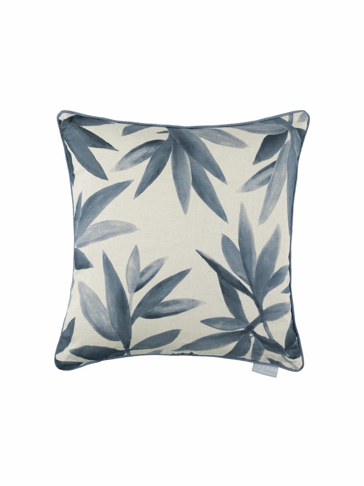 Voyage Ocean Silverwood Floral Piped Cushion - Image 2 of 4