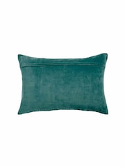 Voyage Ocean Blue 40 x 60cm Boulder Velvet Cushion - Image 3 of 4