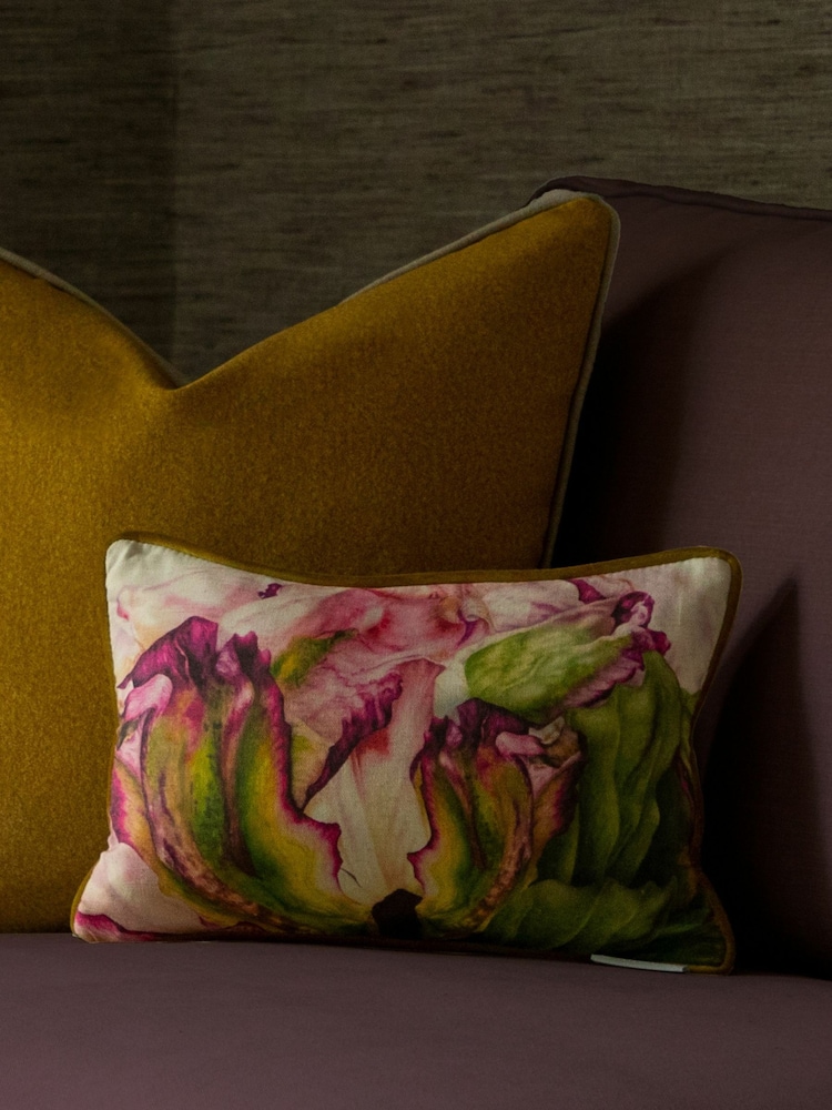 Voyage Bodmin Bodmin Floral Piped Cushion - Image 1 of 4