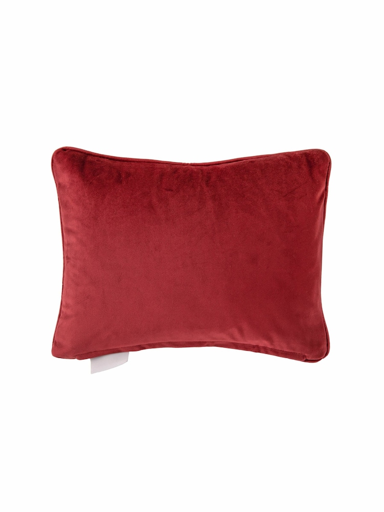 Voyage Russet Elysium Linen Floral Piped Cushion - Image 2 of 3