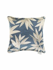 Voyage Ocean Silverwood Velvet Floral Piped Cushion - Image 2 of 4
