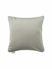 Voyage Ocean Silverwood Velvet Floral Piped Cushion - Image 3 of 4