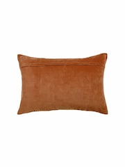 Voyage Sunset Orange 40 x 60cm Boulder Velvet Cushion - Image 3 of 4
