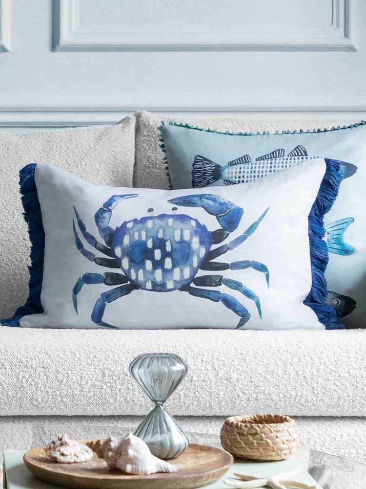 Voyage Cobalt Milton Animal Loop Edge Cushion - Image 1 of 4